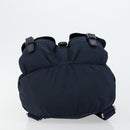 PRADA Backpack Nylon Navy Silver Auth 177799-5