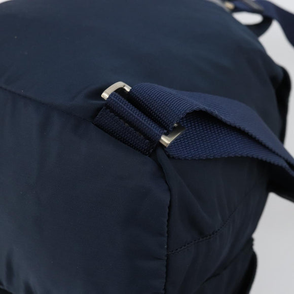 PRADA Backpack Nylon Navy Silver Auth 177799
