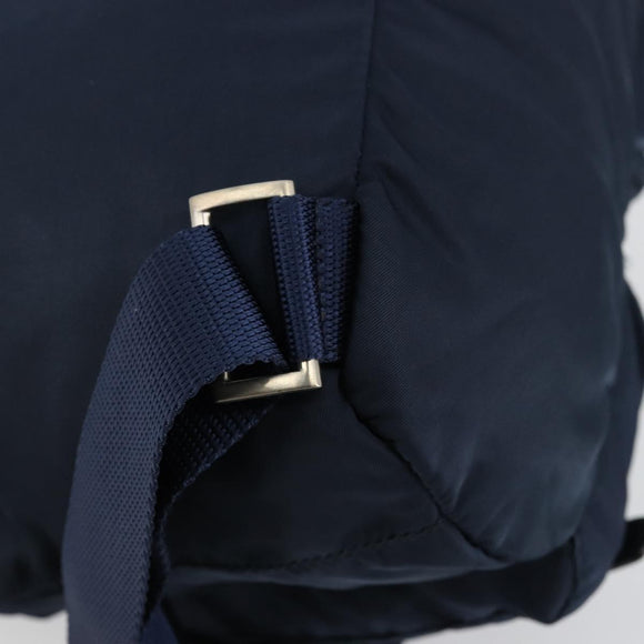 PRADA Backpack Nylon Navy Silver Auth 177799