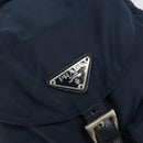 PRADA Backpack Nylon Navy Silver Auth 177799-20