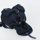 PRADA Backpack Nylon Navy Silver Auth 177799-10
