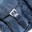 PRADA Backpack Nylon Navy Silver Auth 177799-27
