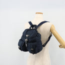 PRADA Backpack Nylon Navy Silver Auth 177799-29