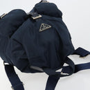 PRADA Backpack Nylon Navy Silver Auth 177799-6