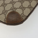GUCCI GG Supreme Shoulder Bag PVC Beige Gold Auth 177800-10