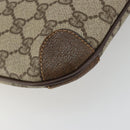 GUCCI GG Supreme Shoulder Bag PVC Beige Gold Auth 177800-11