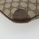 GUCCI GG Supreme Shoulder Bag PVC Beige Gold Auth 177800-13