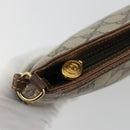 GUCCI GG Supreme Shoulder Bag PVC Beige Gold Auth 177800-15
