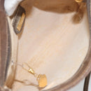 GUCCI GG Supreme Shoulder Bag PVC Beige Gold Auth 177800-17