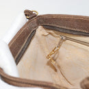 GUCCI GG Supreme Shoulder Bag PVC Beige Gold Auth 177800-19