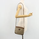 GUCCI GG Supreme Shoulder Bag PVC Beige Gold Auth 177800-23