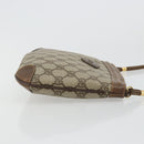 GUCCI GG Supreme Shoulder Bag PVC Beige Gold Auth 177800-4