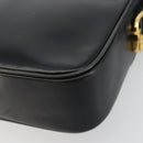 CELINE Shoulder Bag Leather Black Gold Auth 177801-15