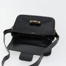 CELINE Shoulder Bag Leather Black Gold Auth 177801-10
