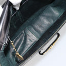 CELINE Shoulder Bag Leather Black Gold Auth 177801-11