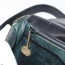 CELINE Shoulder Bag Leather Black Gold Auth 177801-21