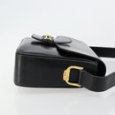 CELINE Shoulder Bag Leather Black Gold Auth 177801-3