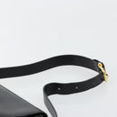 CELINE Shoulder Bag Leather Black Gold Auth 177801-8