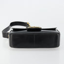 CELINE Shoulder Bag Leather Black Gold Auth 177801-5