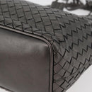 BOTTEGA VENETA INTRECCIATO Purse Hand Bag Leather Silver Gold Auth 177803-14