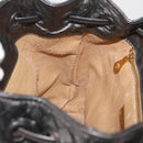 BOTTEGA VENETA INTRECCIATO Purse Hand Bag Leather Silver Gold Auth 177803-20