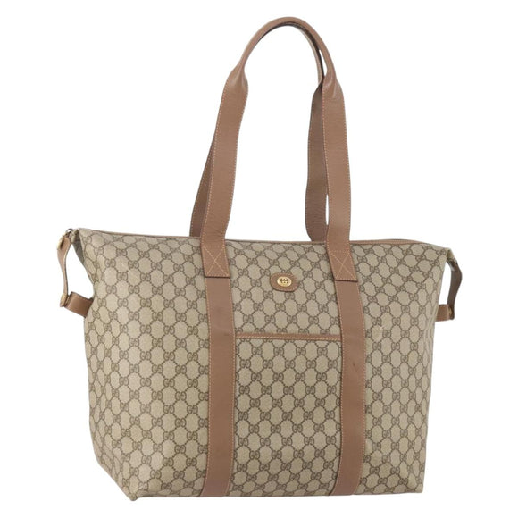 GUCCI GG Supreme Boston Bag Beige Gold 012 1095 6080 Auth 177807