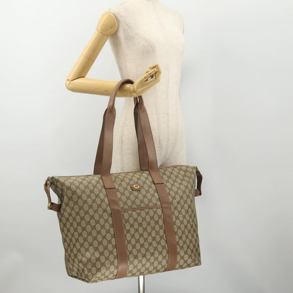 GUCCI GG Supreme Boston Bag Beige Gold 012 1095 6080 Auth 177807