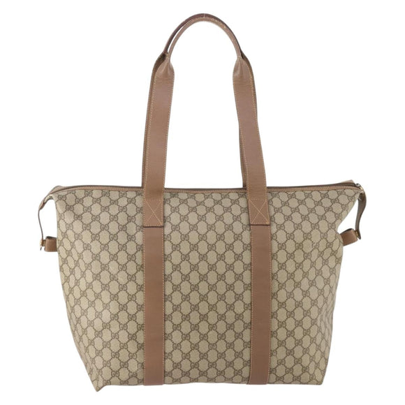 GUCCI GG Supreme Boston Bag Beige Gold 012 1095 6080 Auth 177807