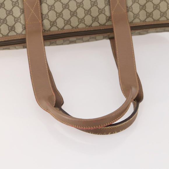 GUCCI GG Supreme Boston Bag Beige Gold 012 1095 6080 Auth 177807
