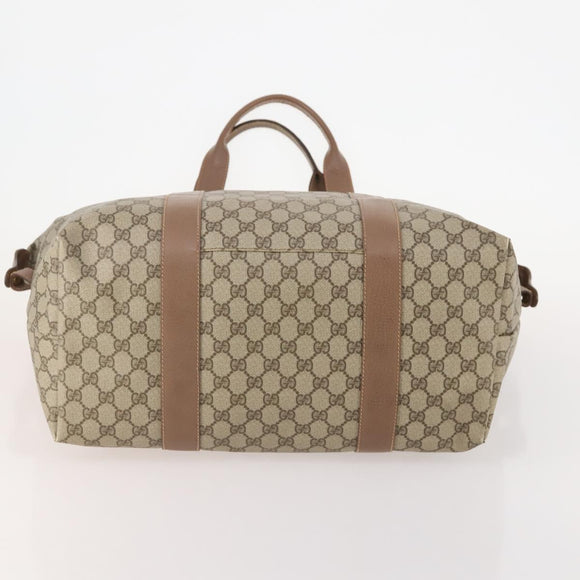 GUCCI GG Supreme Boston Bag Beige Gold 012 1095 6080 Auth 177807