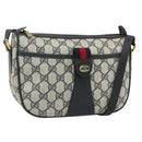 GUCCI GG Supreme Sherry Line Shoulder Bag PVC Navy Gold 89 02 032 Auth 177813-1