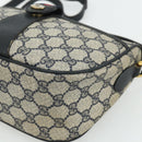 GUCCI GG Supreme Sherry Line Shoulder Bag PVC Navy Gold 89 02 032 Auth 177813-9