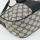 GUCCI GG Supreme Sherry Line Shoulder Bag PVC Navy Gold 89 02 032 Auth 177813-14