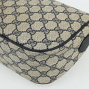 GUCCI GG Supreme Sherry Line Shoulder Bag PVC Navy Gold 89 02 032 Auth 177813-15