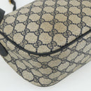 GUCCI GG Supreme Sherry Line Shoulder Bag PVC Navy Gold 89 02 032 Auth 177813-16