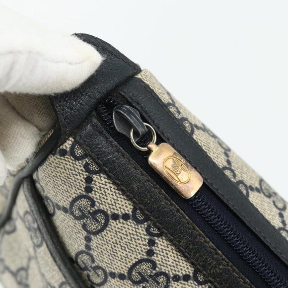 GUCCI GG Supreme Sherry Line Shoulder Bag PVC Navy Gold 89 02 032 Auth 177813
