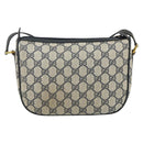 GUCCI GG Supreme Sherry Line Shoulder Bag PVC Navy Gold 89 02 032 Auth 177813-2