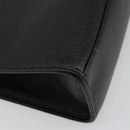 Christian Dior Hand Bag Leather Black Gold Auth 177815-13