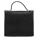 Christian Dior Hand Bag Leather Black Gold Auth 177815-3