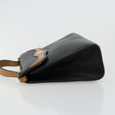 Christian Dior Hand Bag Leather Black Gold Auth 177815-5