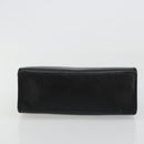 Christian Dior Hand Bag Leather Black Gold Auth 177815-9