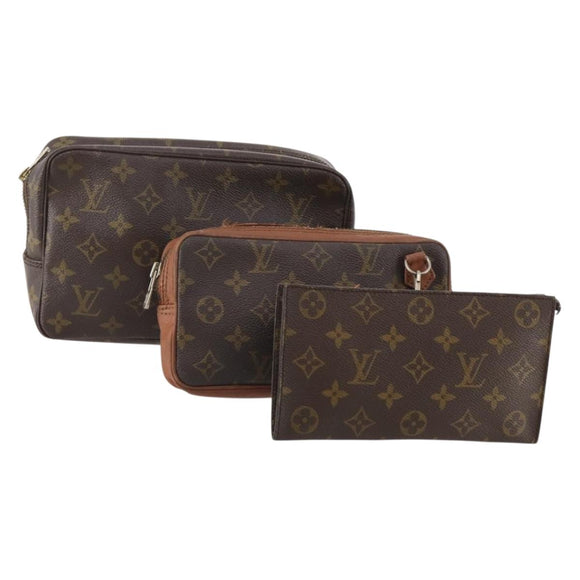 LOUIS VUITTON Monogram Shoulder Bag 3 Set LV Auth 177816