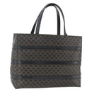 CELINE Macadam Canvas Tote Bag PVC Leather Black Gold Auth 177820-1