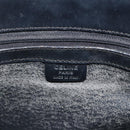 CELINE Macadam Canvas Tote Bag PVC Leather Black Gold Auth 177820-15