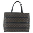 CELINE Macadam Canvas Tote Bag PVC Leather Black Gold Auth 177820-2