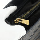 CELINE Macadam Canvas Tote Bag PVC Leather Black Gold Auth 177820-21