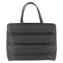 CELINE Macadam Canvas Tote Bag PVC Leather Black Gold Auth 177820-3