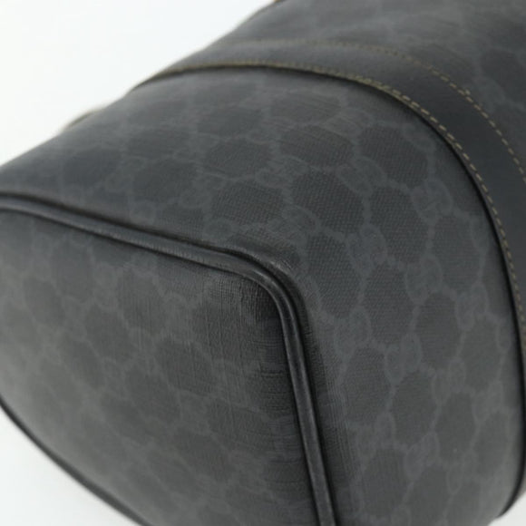 GUCCI GG Supreme Web Sherry Line Hand Bag PVC Black Gold 40 02 007 Auth 177821