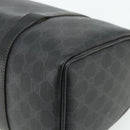 GUCCI GG Supreme Web Sherry Line Hand Bag PVC Black Gold 40 02 007 Auth 177821-12