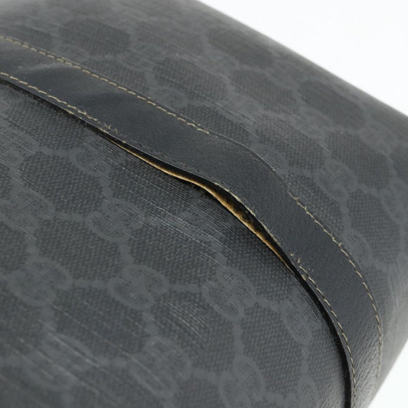 GUCCI GG Supreme Web Sherry Line Hand Bag PVC Black Gold 40 02 007 Auth 177821